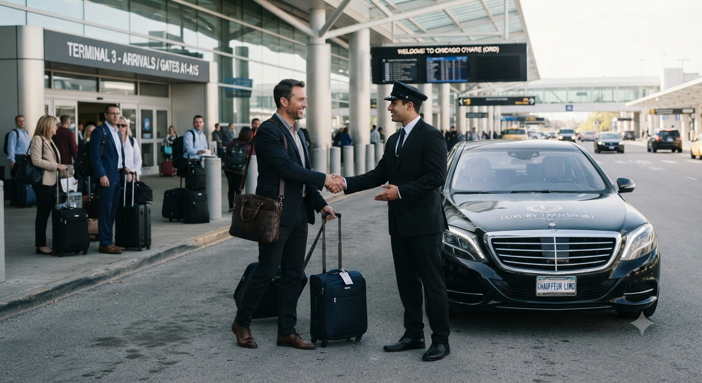 Professional chauffeur service in Maryland providing luxury airport transportation